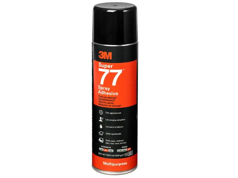 Adesivo multiuso 3M Super 77 spray per incollaggio su materiali leggeri 500ml Prezzo Di Fabbrica