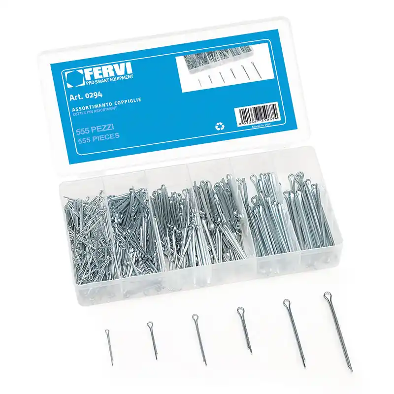 Acquista Ora Assortimento coppiglie Fervi varie misurazioni art.0294 (555pz)