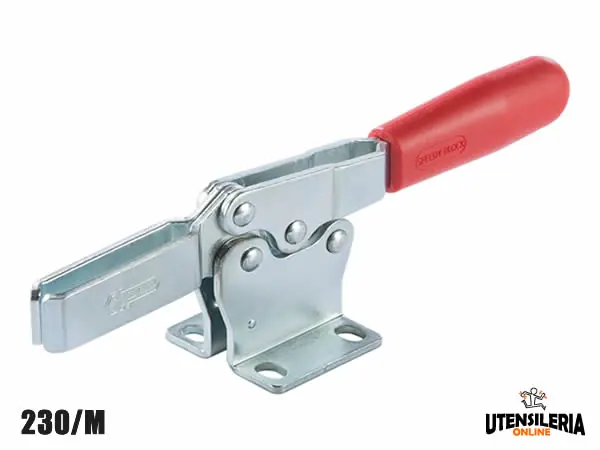 Bloccaggio rapido orizzontale 230/M base piegata 195mm Offerta Lampo