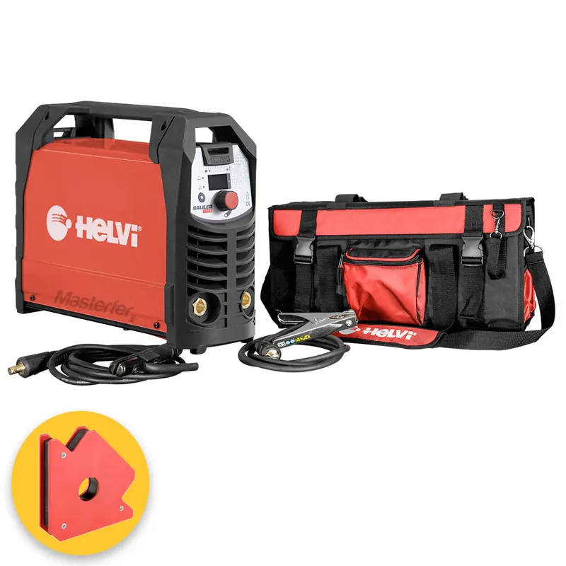 Helvi GALILEO 160 - Saldatrice inverter a elettrodo MMA e TIG - 160 A - Kit accessori e borsa Saldi
