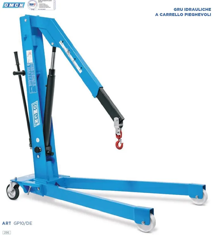 Omcn GP10/DE gru - gruetta idraulica pieghevole , due velocità , 1000 Kg Promo Stagionale