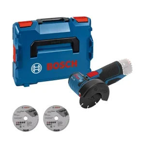 Bosch GWS 12V-76 - Mini smerigliatrice angolare a batteria 12V - 2 x 3Ah Esclusivo