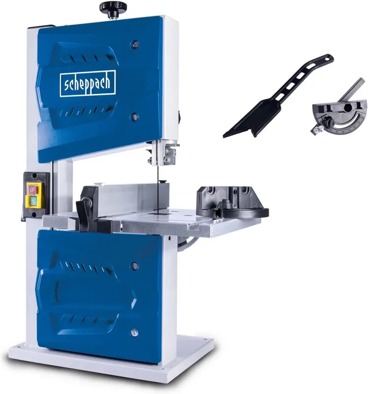 Compra Online Scheppach HBS25 - Sega a nastro verticale per legno 350W taglio 80x200 mm