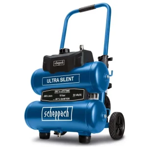 Direttamente Dal Produttore Scheppach HC20SI-TWIN - Compressore Trolley aria super silenziato 20 lt 10 bar , 54 dB