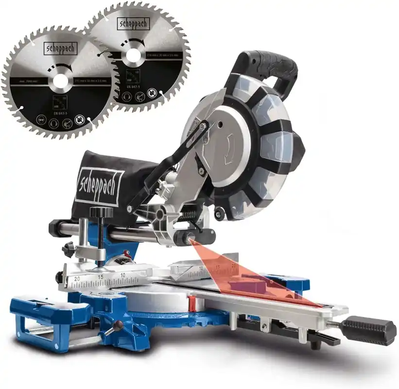 Scheppach HM254SPX - Troncatrice radiale per legno 2000W - ø 255 mm Pagamento Sicuro