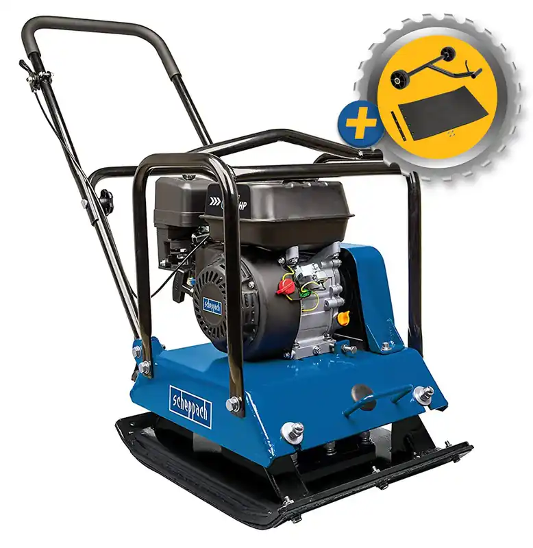 Scheppach HP2200S - Vibrocostipatore compattatore per terreno a piastra vibrante 25000N Promo Stagionale