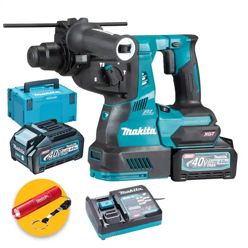 Makita HR003GM201 - Tassellatore a batteria XGT 40V, Sds-plus, 2 x 4Ah Promo Stagionale