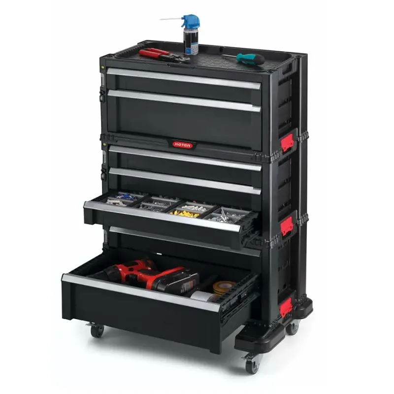 Keter K238557 - Cassettiera carrello portautensili con 7 cassetti vuoti Più Venduto