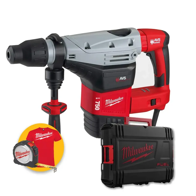 Esclusivo Milwaukee K750 S - Martello Demolitore/Perforatore 1550W, Colpo 11,9 J - Classe 7 kg