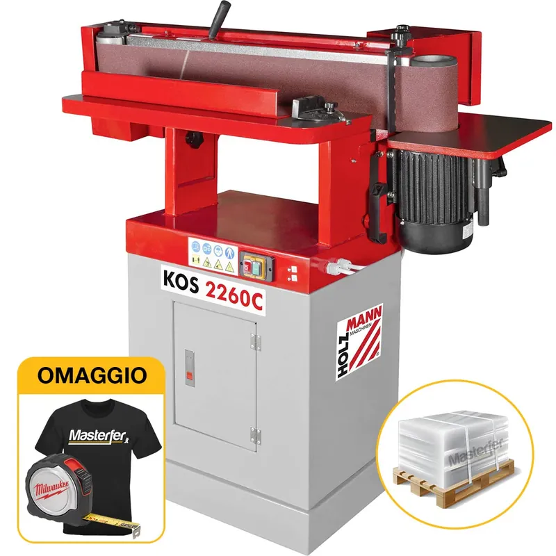Holzmann KOS 2260C - Levigatrice a nastro oscillante trifase, 400V Professionale