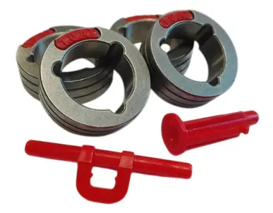 Acquista Ora Lincoln KP14150-V0810 Rulli trainafilo 4RTWIN 0.8-1.0 mm (blurosso) - Fili pieni (4 pz)