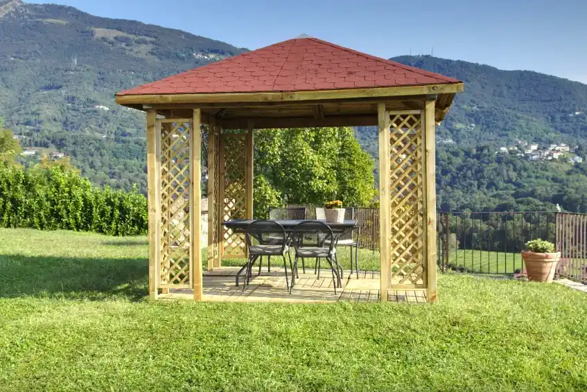 Losa Legnami Stromboli - Gazebo in legno impregnato - 315x315 cm A Buon Prezzo