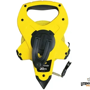 Rotella metrica Stanley 30 metri x 12,7mm con nastro in fibra di vetro e avvolgimento rapido Nuovo Arrivo
