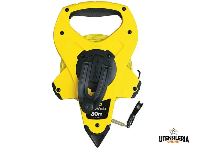 Rotella metrica Stanley 30 metri x 12,7mm con nastro in fibra di vetro e avvolgimento rapido Nuovo Arrivo