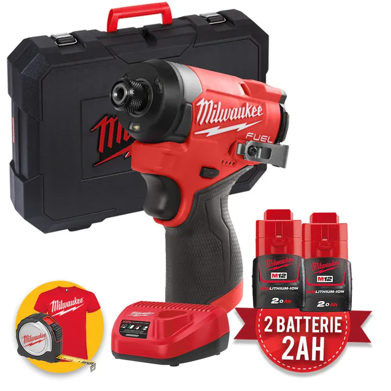 Milwaukee M12 FID2-202X - Avvitatore a impulsi a batteria 12V - 2 x 2Ah - gen 3 Vendita Finale