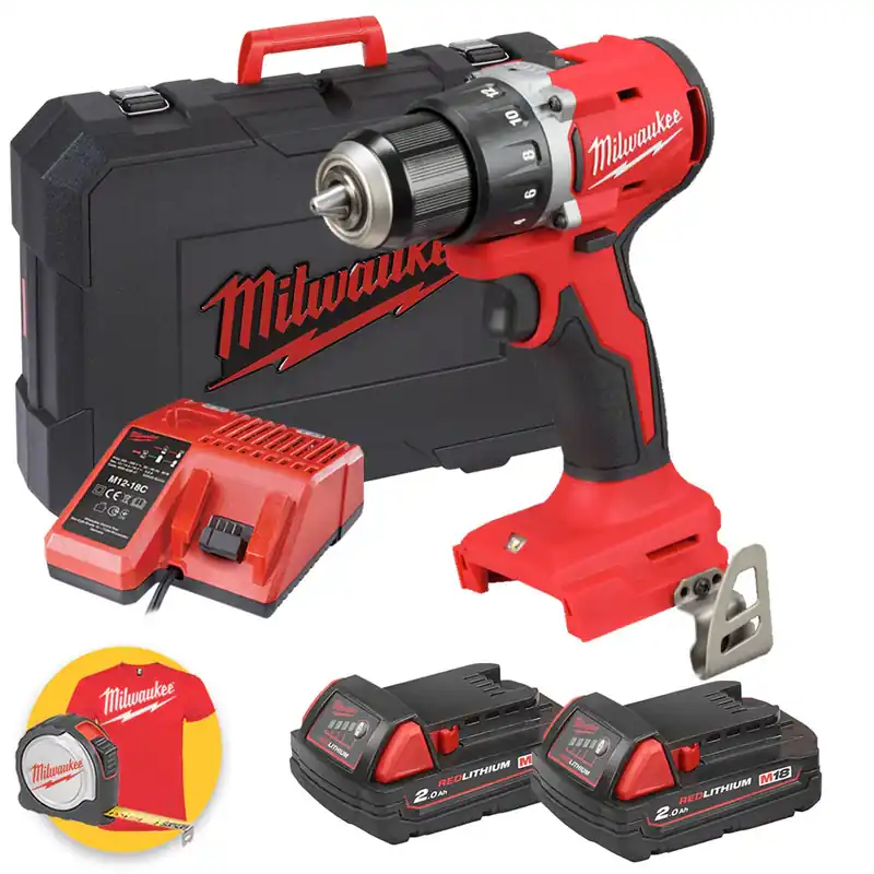 Milwaukee M18 BLDDRC-202C - Trapano avvitatore a batteria 18V - 2 x 2Ah Offerta Limitata