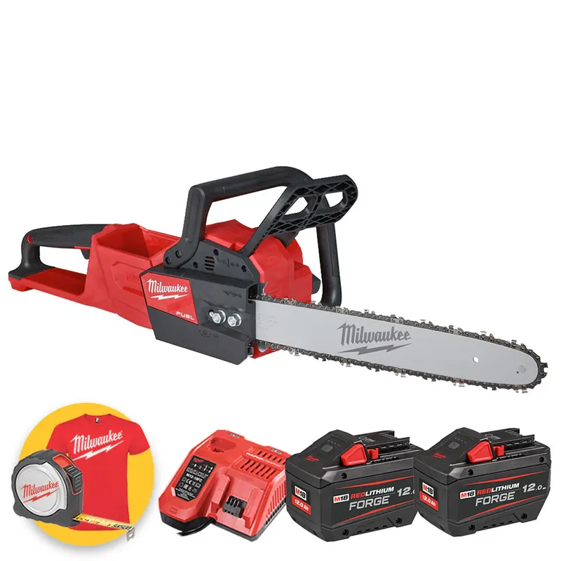 Milwaukee M18 FCHS-122 - Elettrosega a batteria 18V FUEL - barra da 40 cm - 2 X 12AH FORGE Saldi