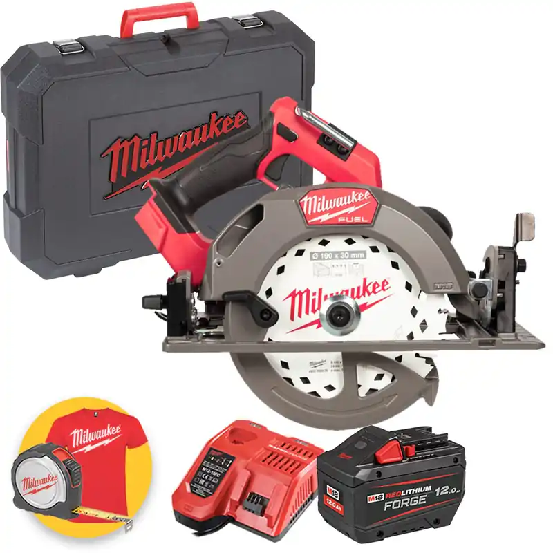 Milwaukee M18 FCS66GR3-121C - Sega circolare 66mm per legno compatibile con guida - disco da 190 mm - 1 x 12Ah FORGE Novità