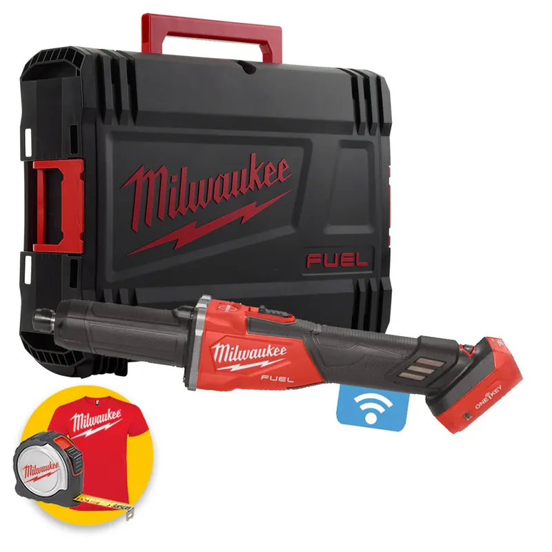 Milwaukee M18 FDGROVB-0X - Smerigliatrice dritta a batteria M18 Fuel, ONE-KEY - solo corpo in valigetta Popolare