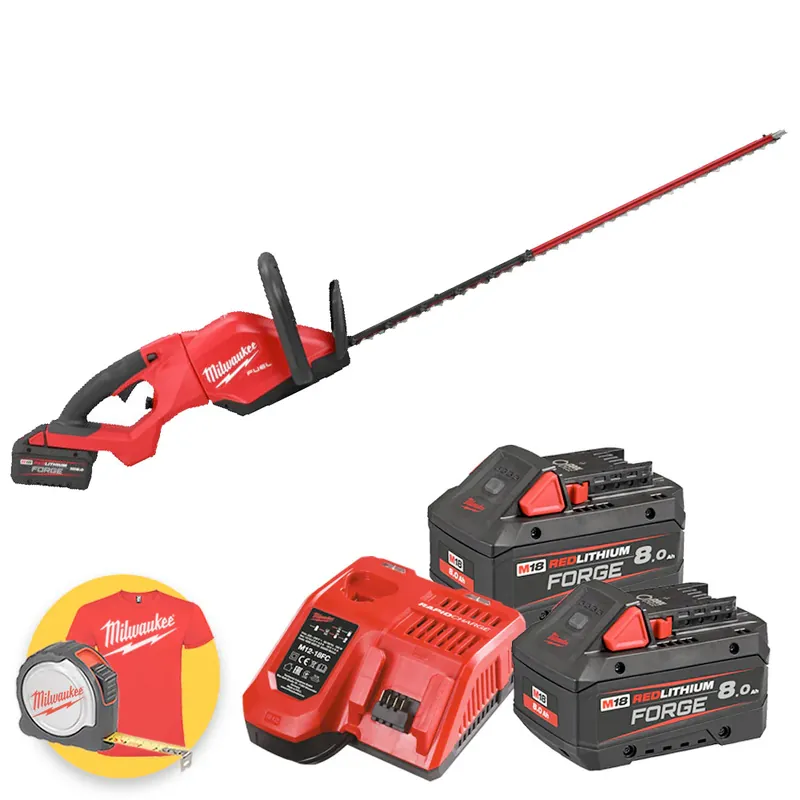 Offerta Lampo Milwaukee M18 FHET75G2-802 - Tagliasiepi professionale a batteria 18V - Taglio 75 cm - 2 x 8Ah FORGE