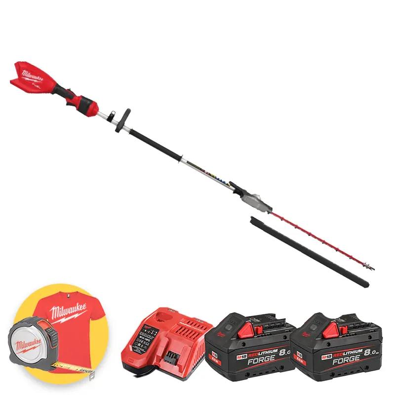Non Perdere Milwaukee M18 FHETE22-802 - Tagliasiepi a batteria 18V con asta da 216 cm - 2 X 8AH FORGE