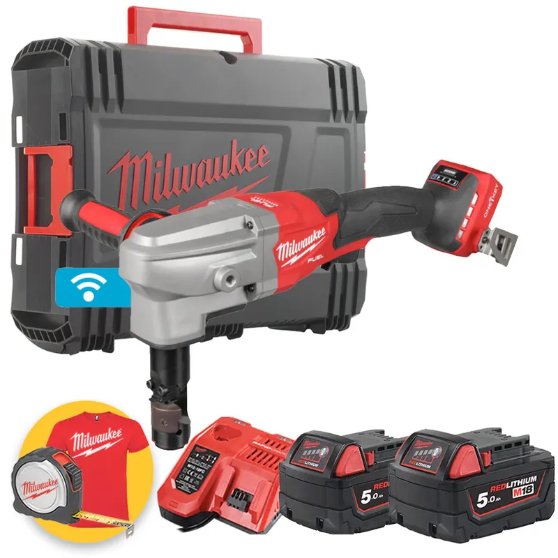 Milwaukee M18 FNB35-502X - Roditrice a batteria 18V 3,5 mm FUEL ONE-KEY - 2 x 5Ah Di Tendenza