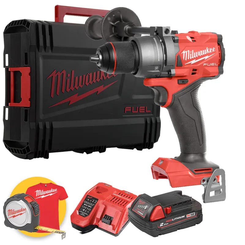 Milwaukee M18 FPD3-201X - Trapano avvitatore a percussione a batteria 18V FUEL - 1 x 2Ah Consegna Rapida