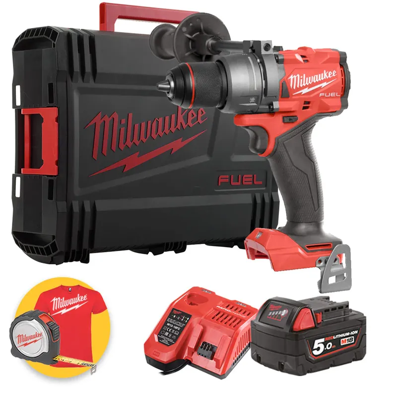Spedito Oggi Milwaukee M18 FPD3-501X - Trapano avvitatore con percussione a batteria 18V FUEL - 1 x 5Ah