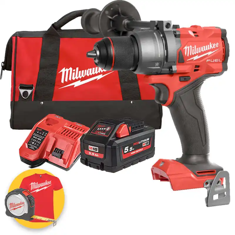 Milwaukee M18 FPD3-551B - Trapano avvitatore con percussione a batteria 18V FUEL - 1 X 5.5 Ah Spedizione Espresso