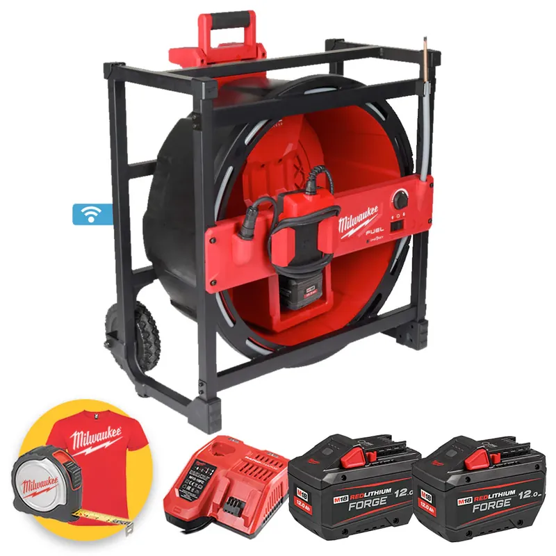 Prezzo Conveniente Milwaukee M18 HSFSM-122 - Sturatubi stasatrice ad alta velocità a batteria 18V - 2 x 12Ah FORGE