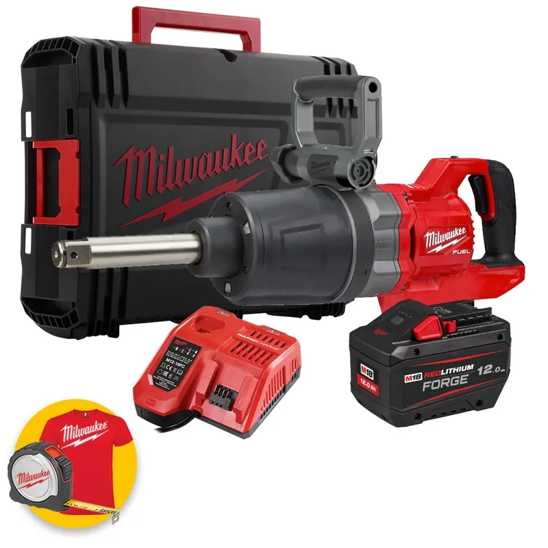 Milwaukee M18 ONEFHIWF1D-121C - Avvitatore a impulsi altissima potenza 18 Volt 1" ONE KEY - 1 batteria da 12Ah Forge Direttamente Dal Produttore