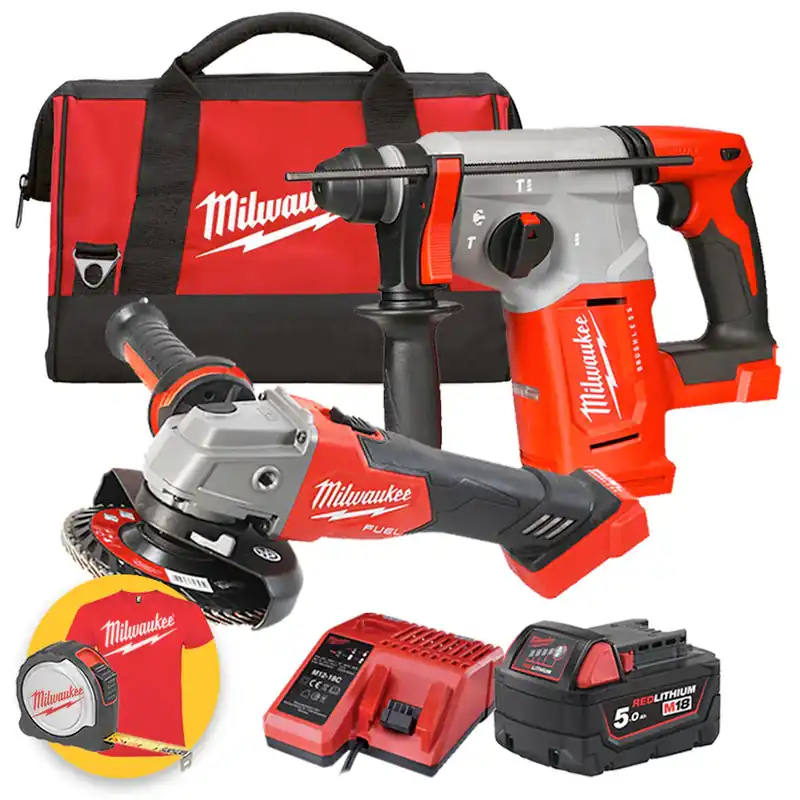 Ordina Subito Kit Milwaukee 18V M18 PPA2-501 - M18 FSAG125X Smerigliatrice - Tassellatore M18 BLH - 1 batteria 5Ah