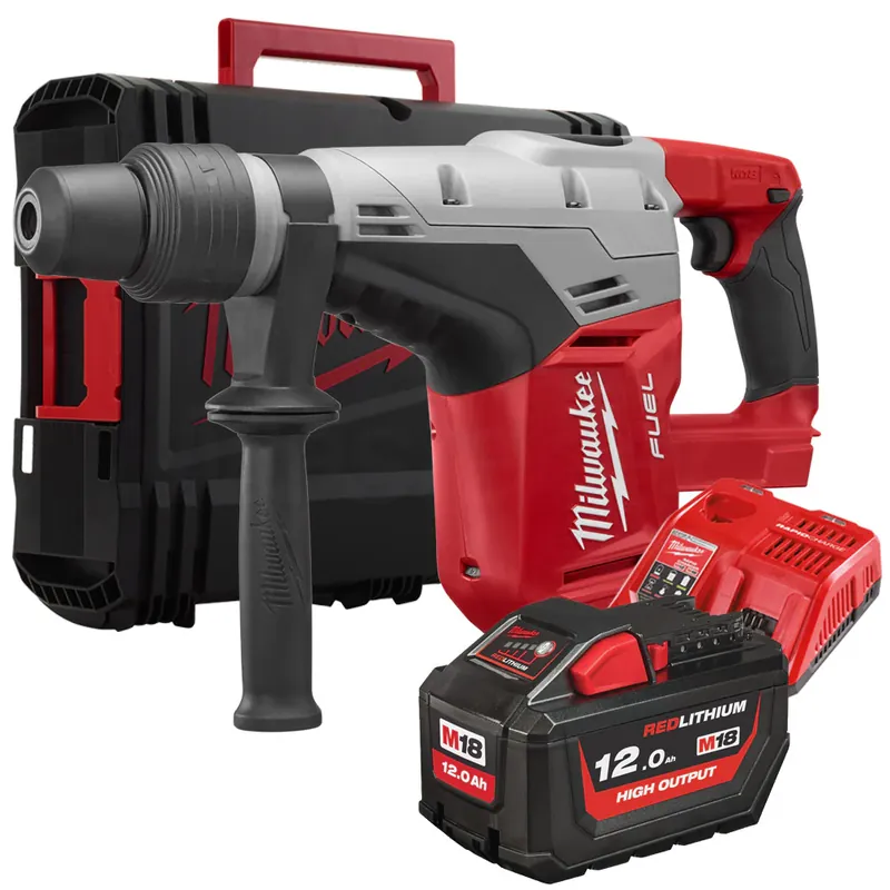 Ultime Pezzi Milwaukee M18 CHM-121C - Martello demo-perforatore SDS-MAX Fuel, batteria da 12Ah