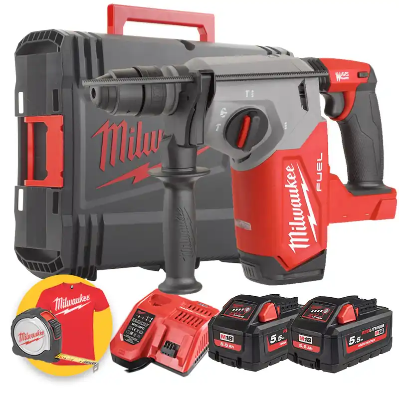 Milwaukee M18 FHX-552X - Tassellatore a batteria M18 Fuel, 2,5 J , 2 x 5,5Ah Promo Stagionale