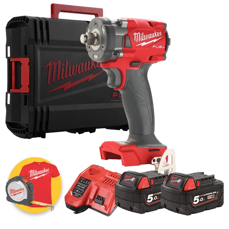 Compra Online Milwaukee M18 FIW2F12-502X Fuel - Avvitatore ad impulsi a batteria 1/2"