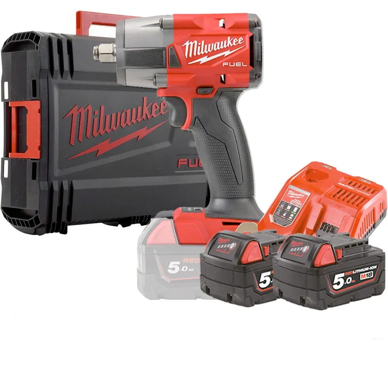 Di Tendenza Milwaukee M18 FMTIW2F12-502X - Avvitatore ad impulsi a batteria 18V Fuel, attacco da 1/2" F