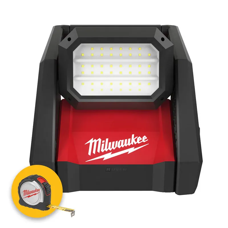 Milwaukee M18 HOAL-0 - Faro max 4000 lumens led a batteria ad elevate prestazioni, solo corpo Nuova Collezione