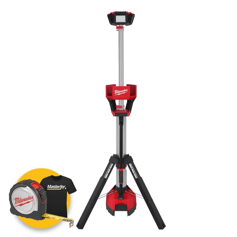 Spedizione Espresso Milwaukee M18 HOSALC-0 - 6000 lumen Torre faro led con treppiede, solo corpo, cod. 4933478116