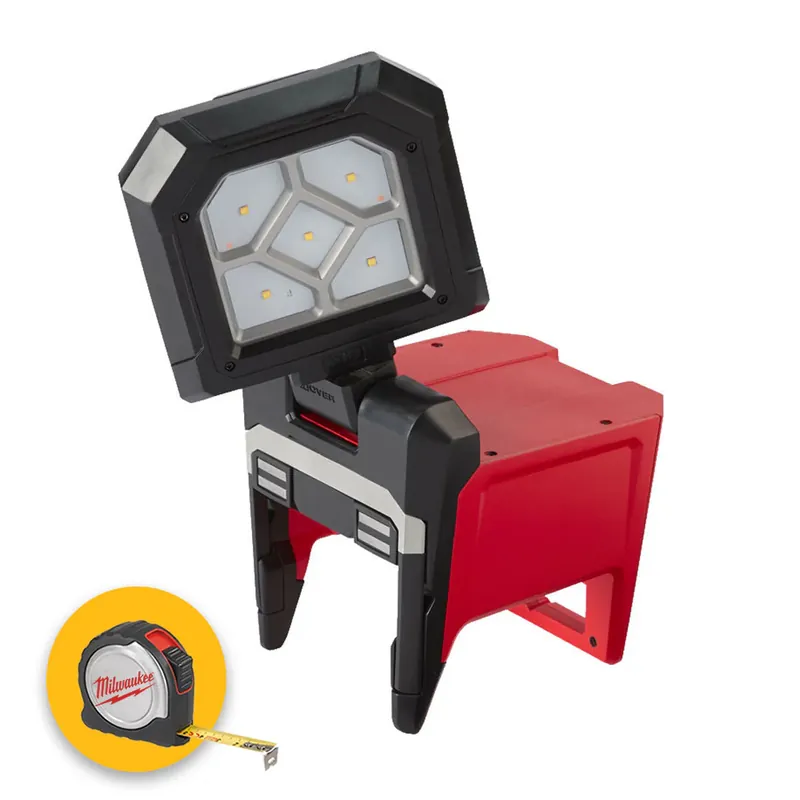 Ultime Pezzi Milwaukee M18 PAL-0 - Faro led ruotabile a batteria 18V, solo corpo