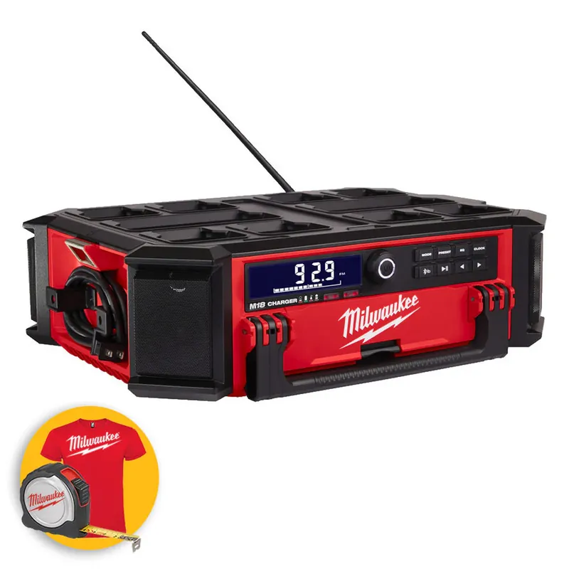 Novità Milwaukee M18 PRCDAB+ - Radio DAB+ a batteria M18 Packout solo corpo