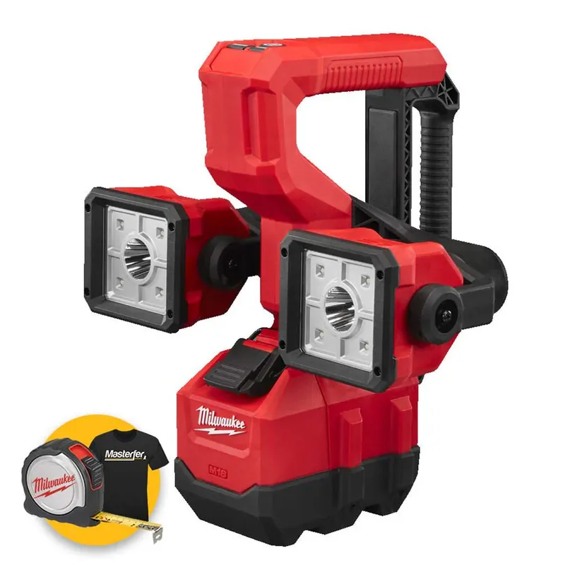 Vendita Finale Milwaukee M18 UBL-0 - Lampada led doppia testa orientabile li-ion 18V, solo corpo