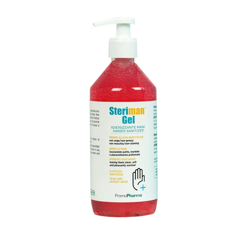Ultime Pezzi Promopharma Steriman gel 500 ml con dosatore - Igienizzante mani virucida antibatterico 70% di alcool