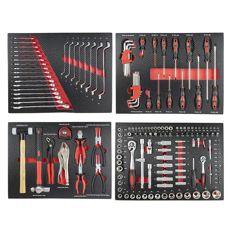 Esclusivo Fermec M53686 - Assortimento attrezzi in termoformati morbidi per carrello - 172 utensili