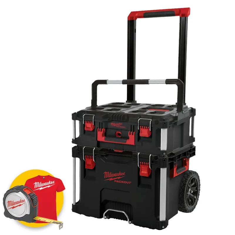 Soddisfatti O Rimborsati Milwaukee Packout KIT 2 - Trolley cassetta porta attrezzi + Cassetta portautensili grande