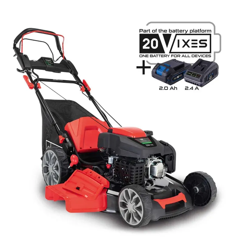 Spedito Oggi Scheppach MS225-56E - Rasaerba a scoppio semovente avviamento elettrico 225cc - taglio 56cm