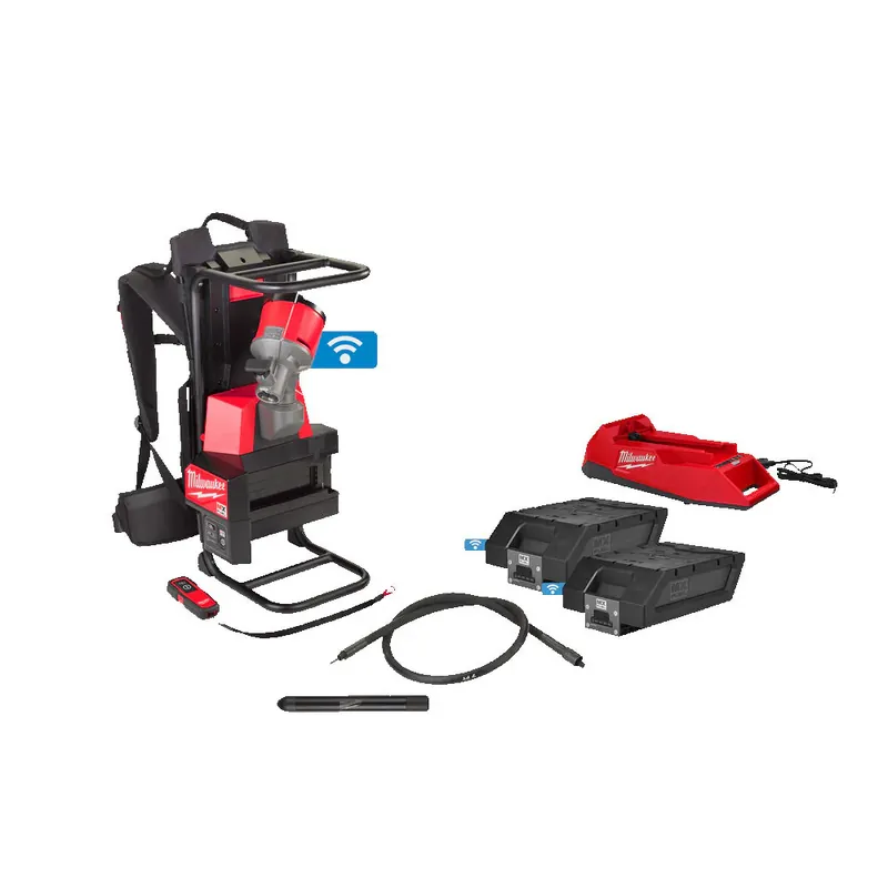 Consegna Rapida Milwaukee MXF CVBPKIT-602 - Vibratore per calcestruzzo a zaino, con ago vibrante