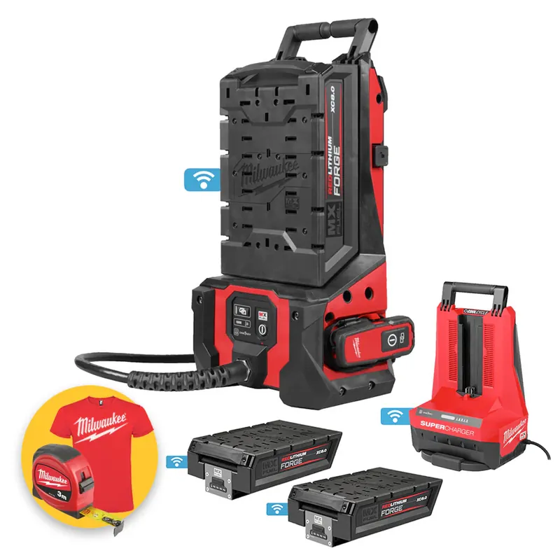 Prezzo Conveniente Milwaukee MXF CVHF-802 - Vibratore ad alta frequenza per calcestruzzo MX FUEL - 2 batterie 8AH