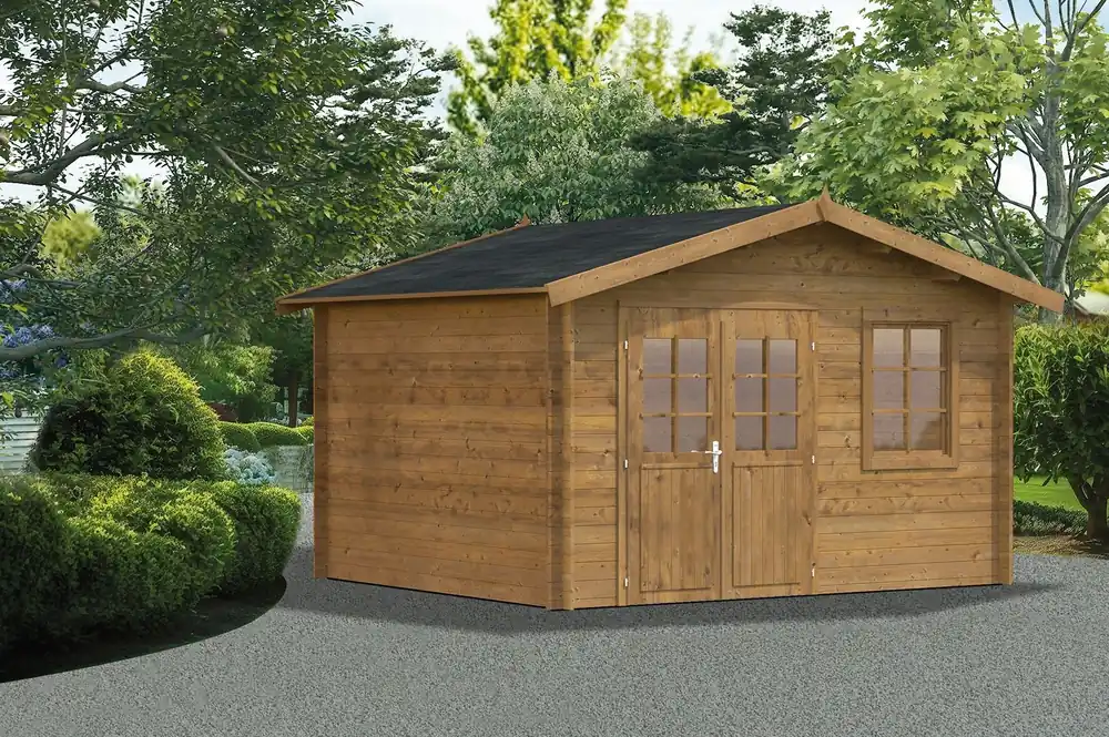 Promozione Losa Legnami Dorothy - Casetta in legno di abete impregnato - 380 x 337 x H 258 cm