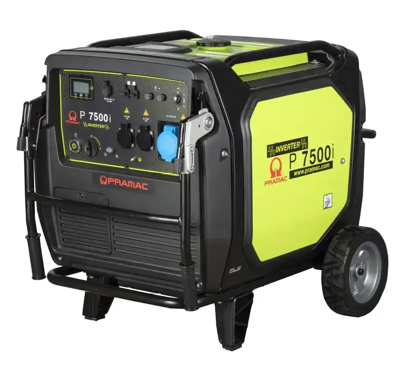 A Buon Prezzo Pramac P7500i generatore 6,5 Kw , 220V inverter , n.2 schuko , n.1 2P+T CEE 230V 32A IP44