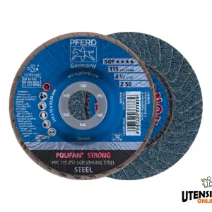 Disco lamellare Pferd Polifan Strong per acciaio grana 50 (10pz) Esclusivo